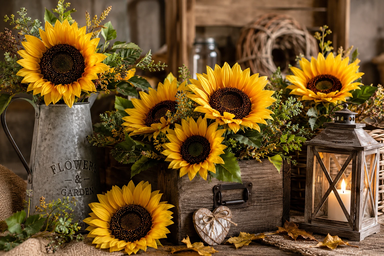 Sonnenblumen-Deko