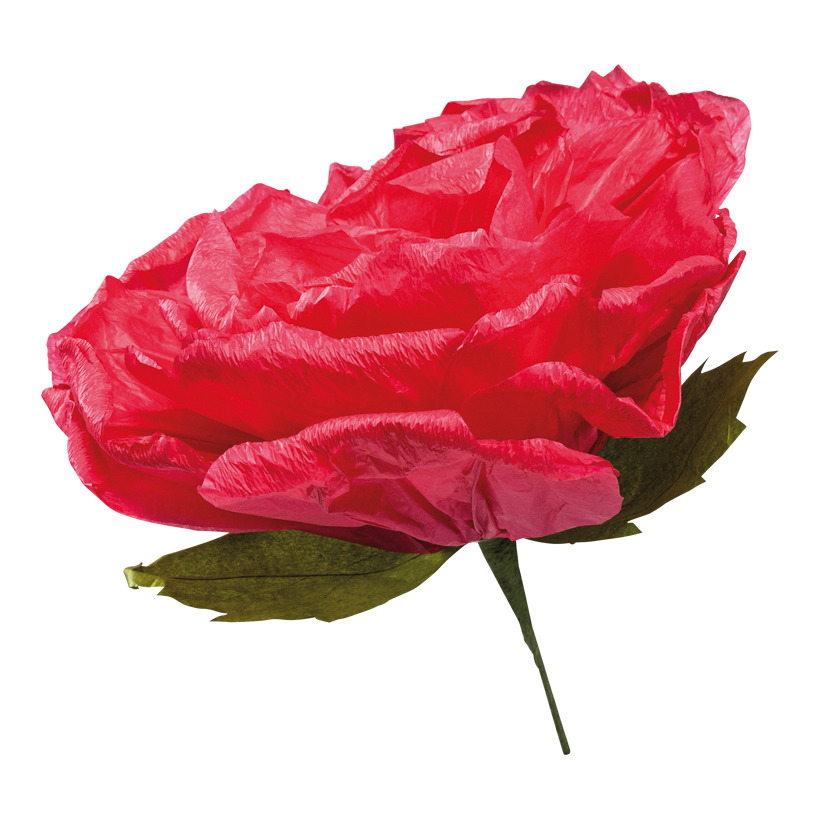 Rosenkopf, 35cm Stiel: 14cm aus Papier, biegsam