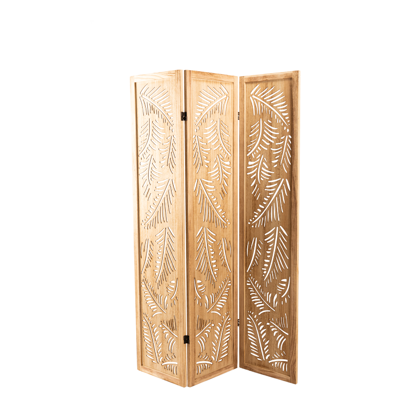 Raumteiler, 170x120x3cm 3x40cm aus Holz, klappbar