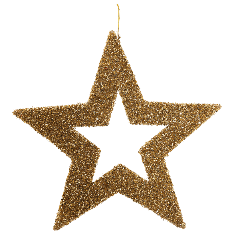 Stern Kontur, Ø 40cm aus Styropor, mit Tinsel Glitzer