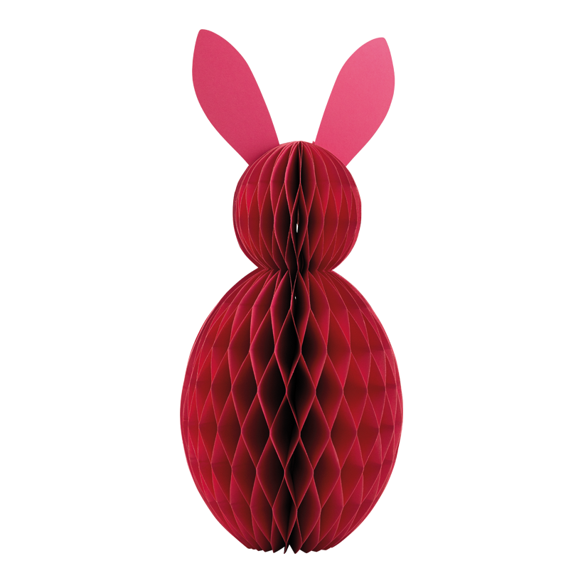 Lapin de Pâques en nid d'abeille, 60cm en papier kraft, pliable, avec fermeture magnétique