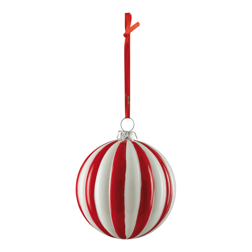 Ornament, Kugel, Ø 8cm  aus Kunststoff, mit Hänger