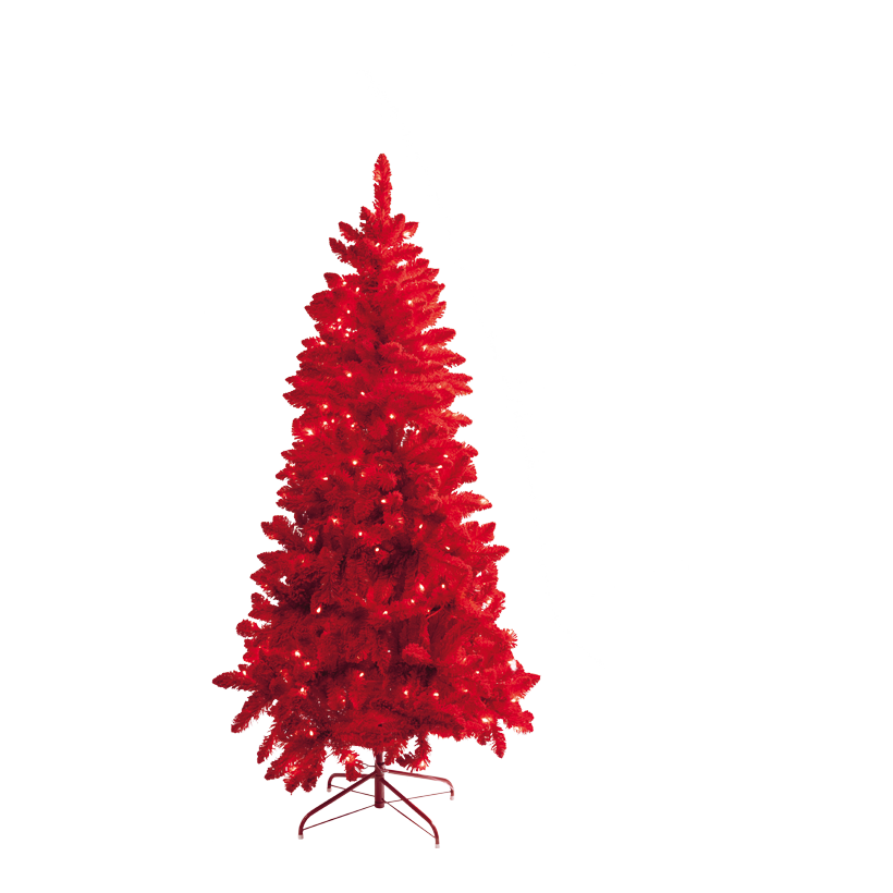 Edeltanne, 150cm ø 75cm mit 343 Tips, 190 LEDs, 3-teilig, aus Kunststoff, beflockt, mit Metallständer, IP44 Stecker