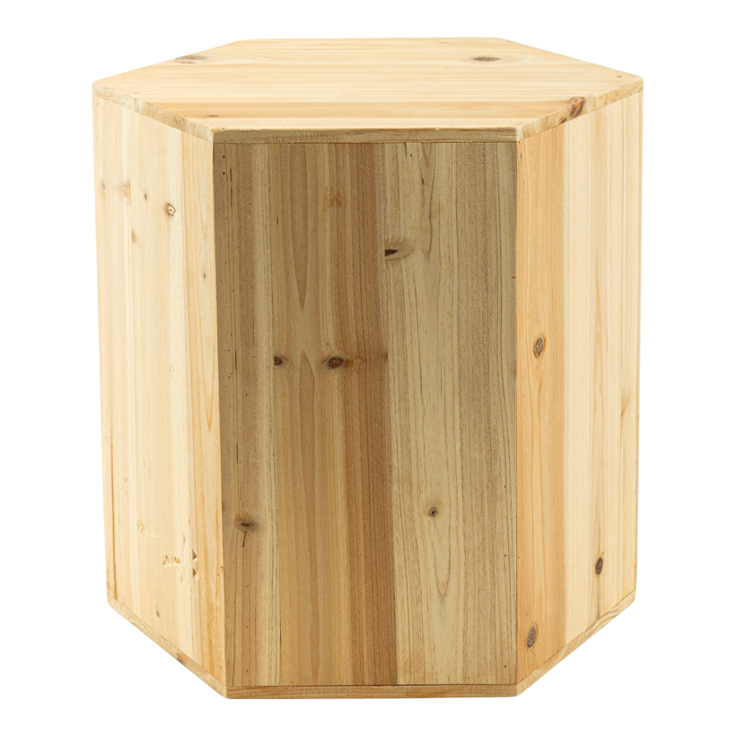 Podest, 30x26x15cm 30cm hoch 6-eckig, aus Holz