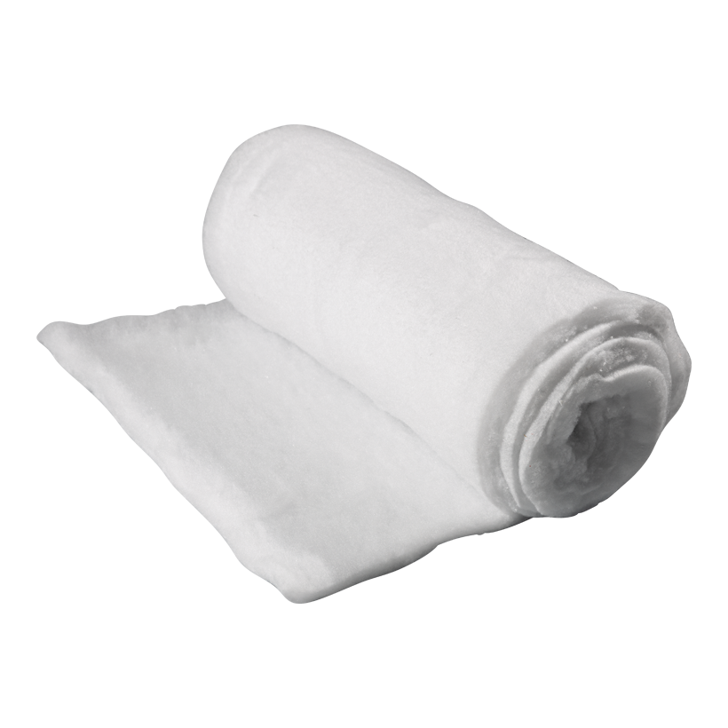 Schneewatte, 25x1m ca. 5,3 kg aus Polyester, schwer entflammbar nach DIN4102-B1