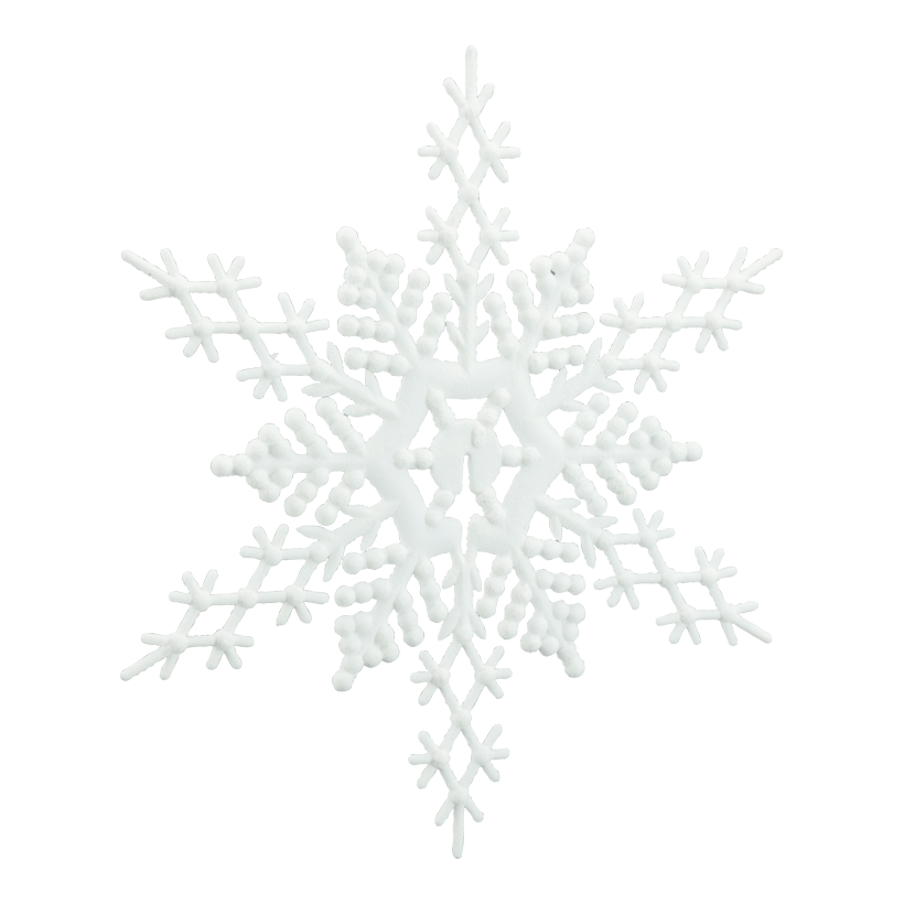 Schneeflocke, ø 28cm aus Kunststoff, mit NylonHänger