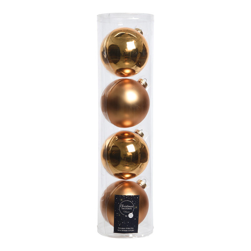 # 4 Weihnachtskugeln im Set, Ø 10cm 2x glänzend, 2x matt # 4 Weihnachtskugeln im Set, Ø 10cm 2x glänzend, 2x matt