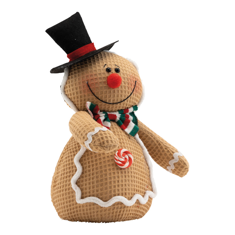 Lebkuchenfigur, 25x13x18cm aus Styropor/Stoff, mit Hut