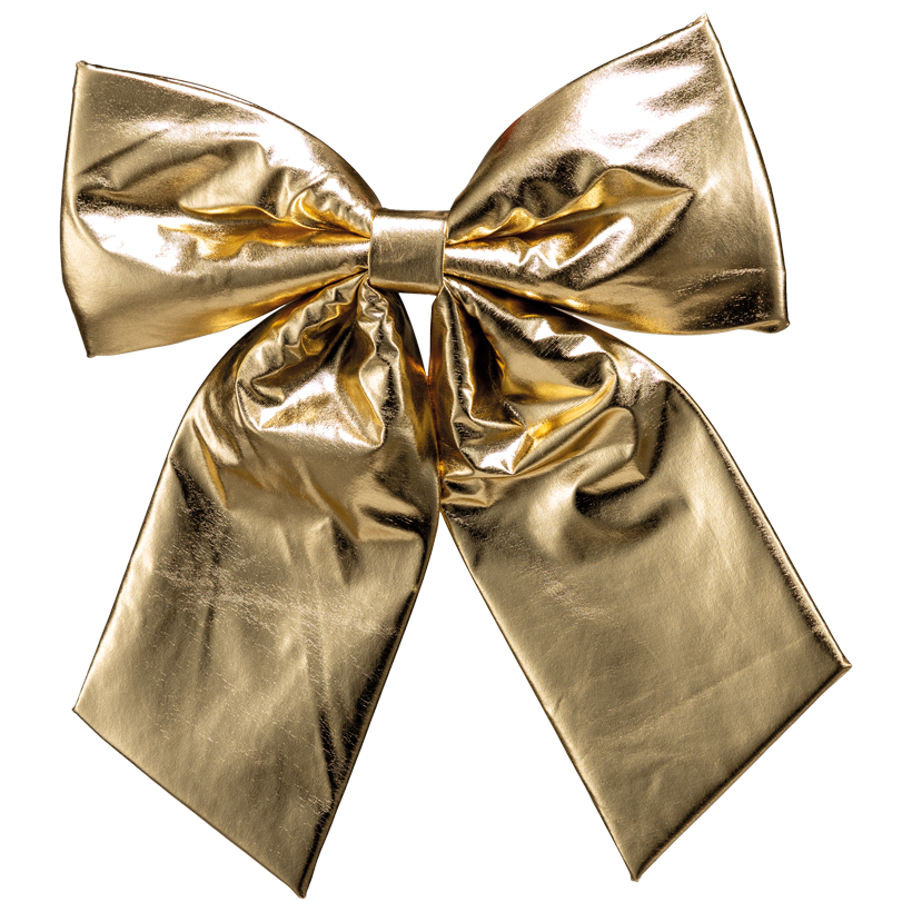 Noeud, brillant, légèrement rembourré, 35x30cm en polyester, fil métallique pour fixation, intérieur/extérieur