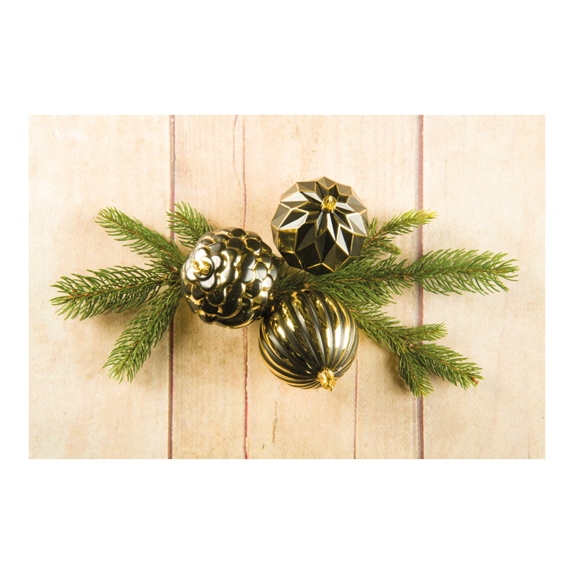 Weihnachtskugeln Ornamente, 8cm 9 Stk. aus Kunststoff, sortiert, im Blister mit Sichtfenster
