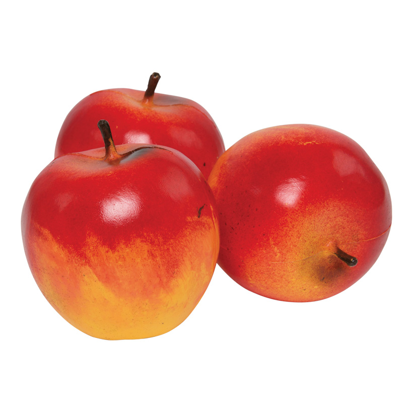 # Apfel, Ø 8cm, 3Stck./Btl., Kunststoff # Apfel, Ø 8cm, 3Stck./Btl., Kunststoff