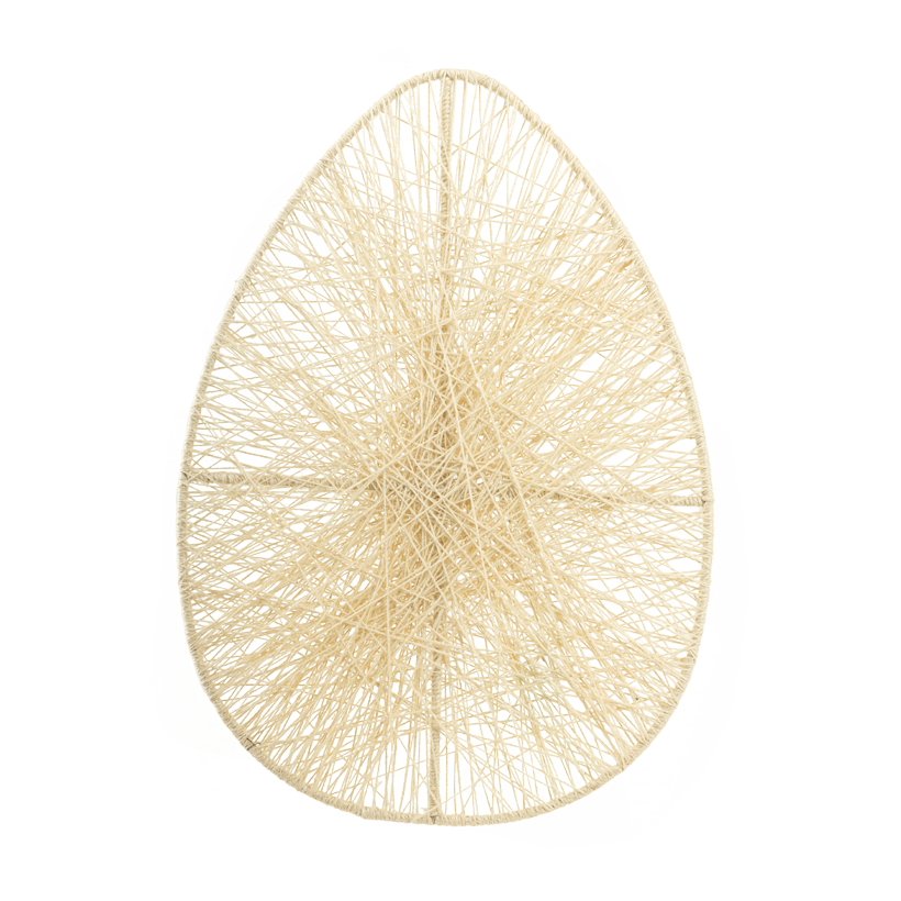 Ei, 60x40cm aus Jute/Draht, mit Hänger
