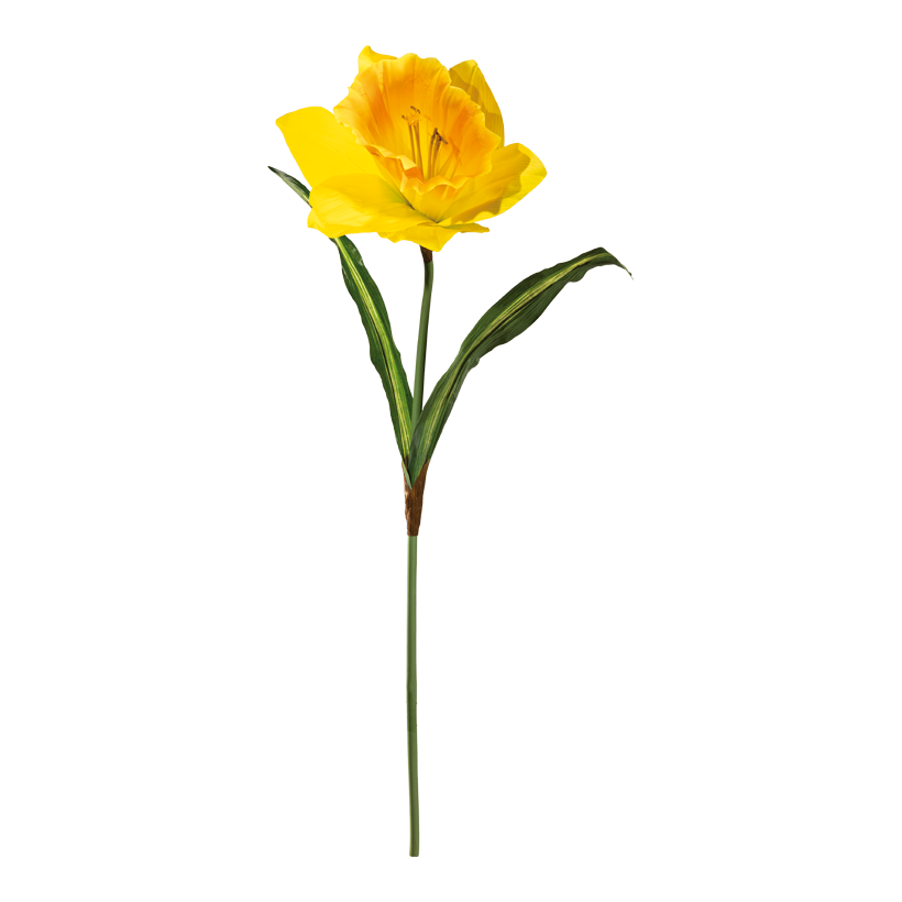 Narzisse mit Stiel, 115cm ø 40cm aus Kunstseide/Kunststoff