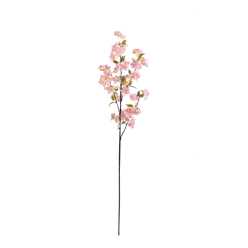 Branche de cerisier en fleur, 105cm Stiel: 51cm en plastique, Fleurs en soie artificielle, flexible