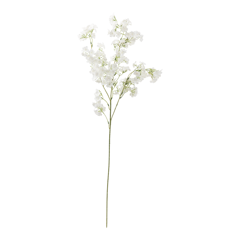 Branche avec fleurs printanières, 95cm Stiel: 44cm 3-fois, en soie artificielle/plastique, flexible