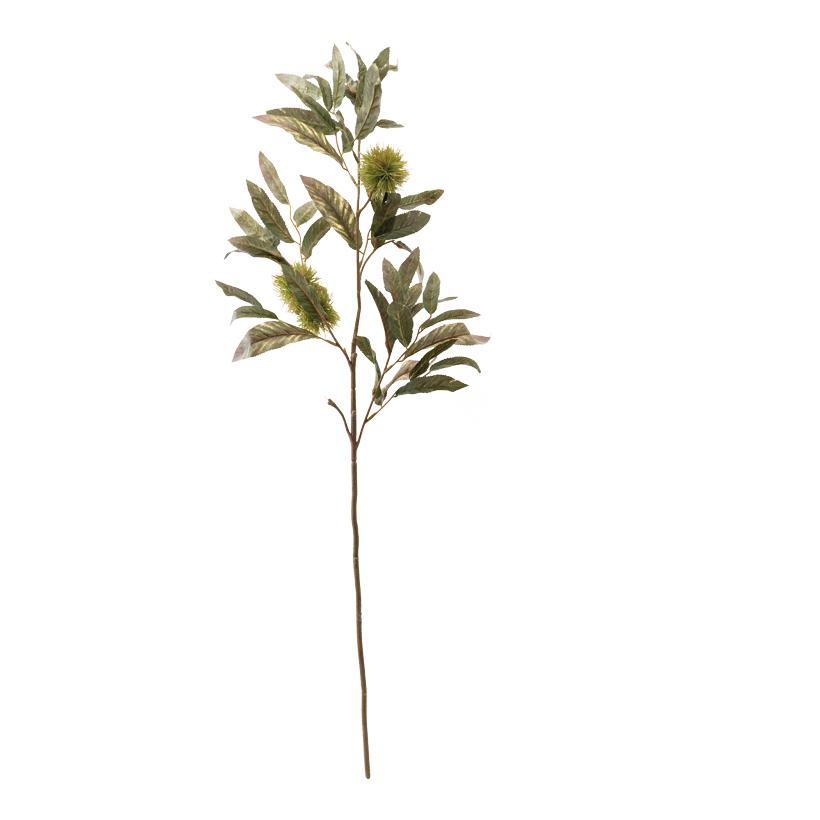 Kastanien Zweig, 100cm Stiel: 35cm aus Kunststoff, biegsam