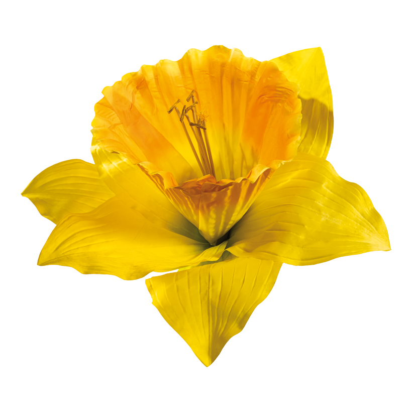 Narzissenkopf, 60cm Stiel: 17,5cm aus Kunstseide, zum Hängen