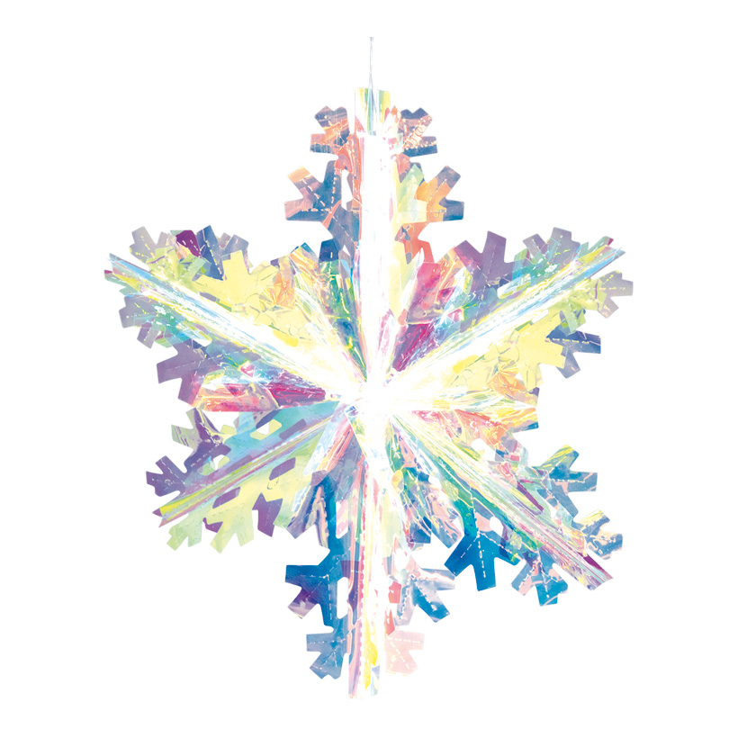 Eiskristall, Ø 40cm faltbar, mit Hänger, holografisch Eiskristall, Ø 40cm faltbar, mit Hänger, holografisch