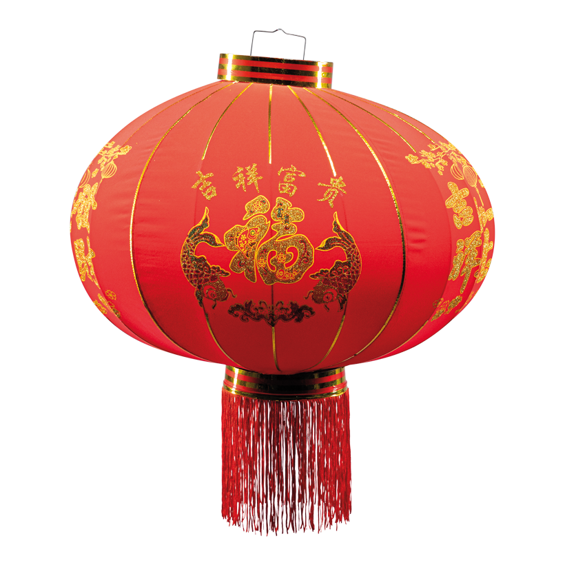 Chinesische Laterne, Ø 57cm aus Samt, mit Quasten, zum Hängen Chinesische Laterne, Ø 57cm aus Samt, mit Quasten, zum Hängen