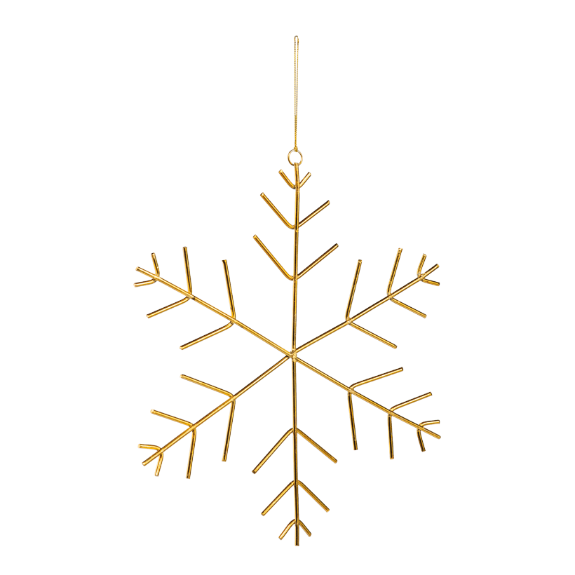 Schneeflocke, ø 30cm aus Metall, mit Hänger
