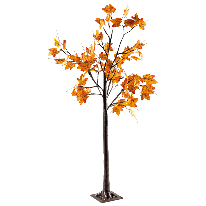 Ahornbaum mit 48 LEDs, 120cm 3-teilig, aus Kunststoff und Kunstseide, mit USB Stecker, für den Innenbereich
