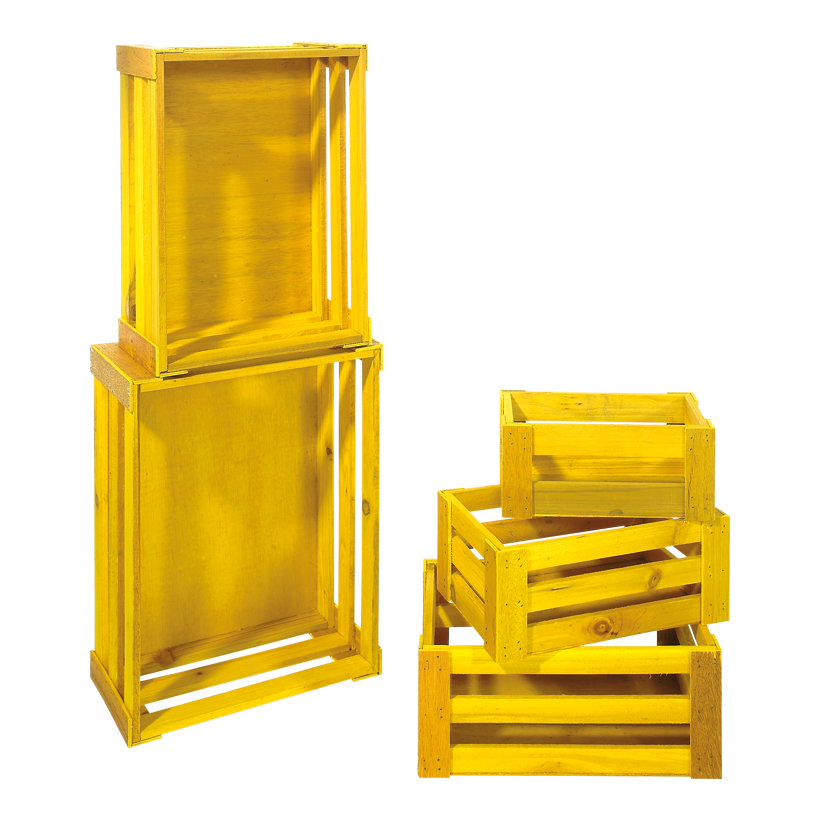 Caisses von 37x28.5x15.5cm bis 21x12.5x9.5 cm, bois, 5 pcs./set, assemblable