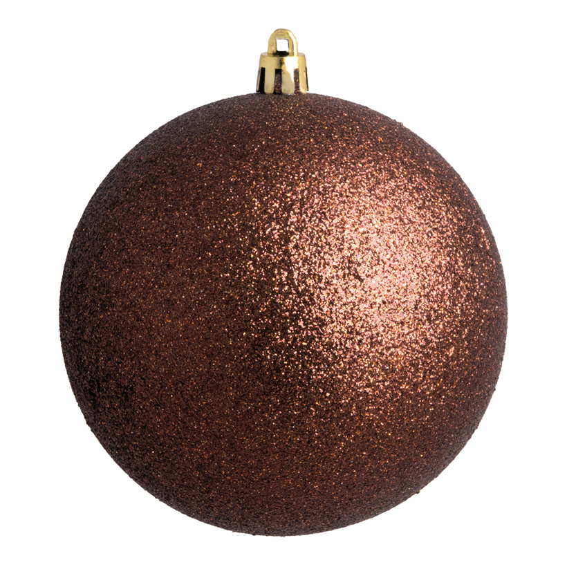 Weihnachtskugel, braun glitter, ø 10cm