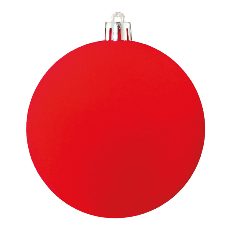 Weihnachtskugeln, beflockt, ø 8cm 6 St./Blister