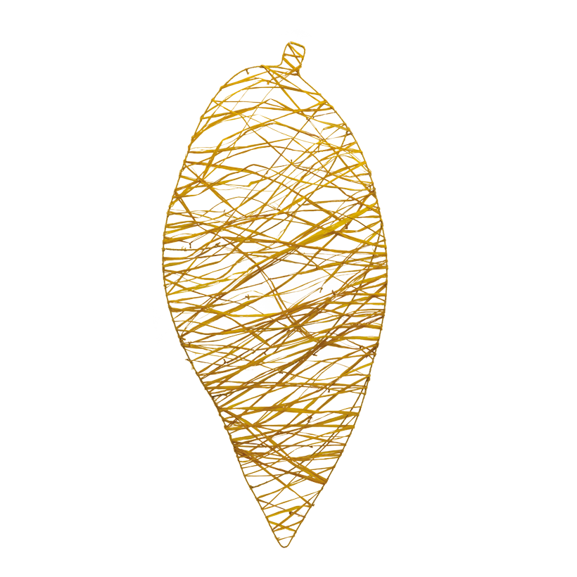 Palmblatt, 90x40cm aus Naturmaterial/Metall, flach