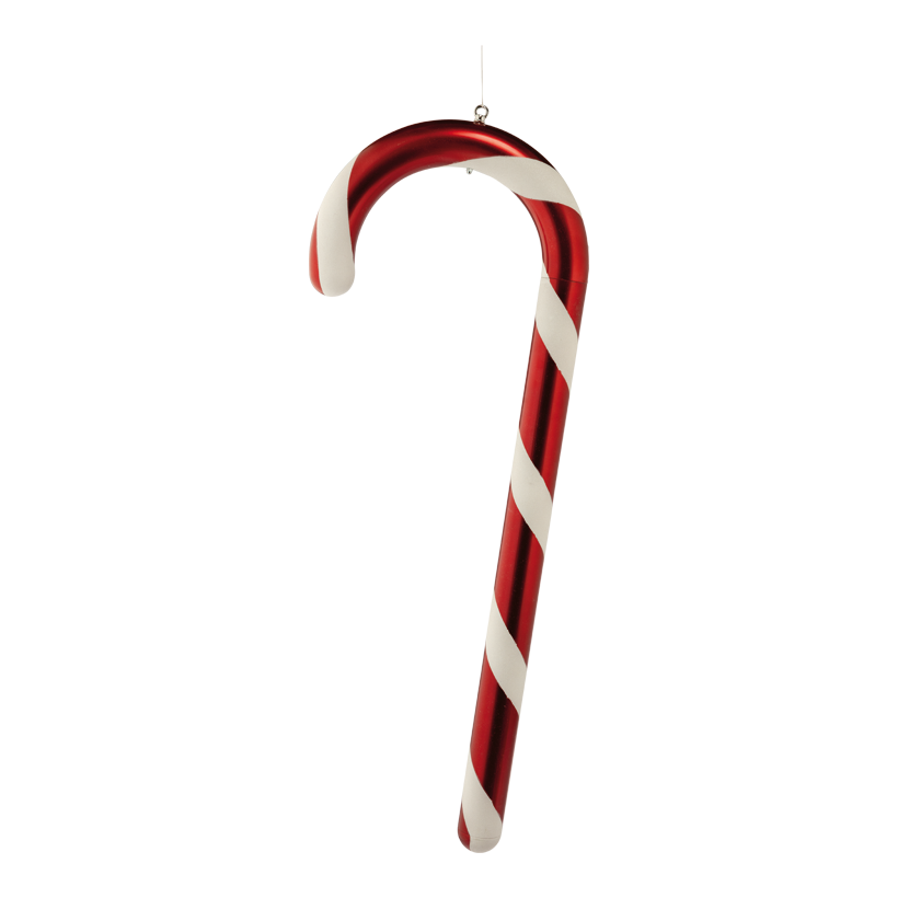 Zuckerstange, 120cm ø 8,5cm dick aus Kunststoff, beglittert, mit Hänger