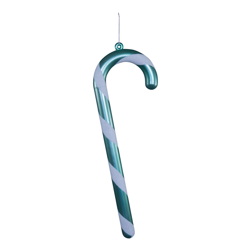 Zuckerstange, 60cm aus Kunststoff, beglittert, mit Hänger