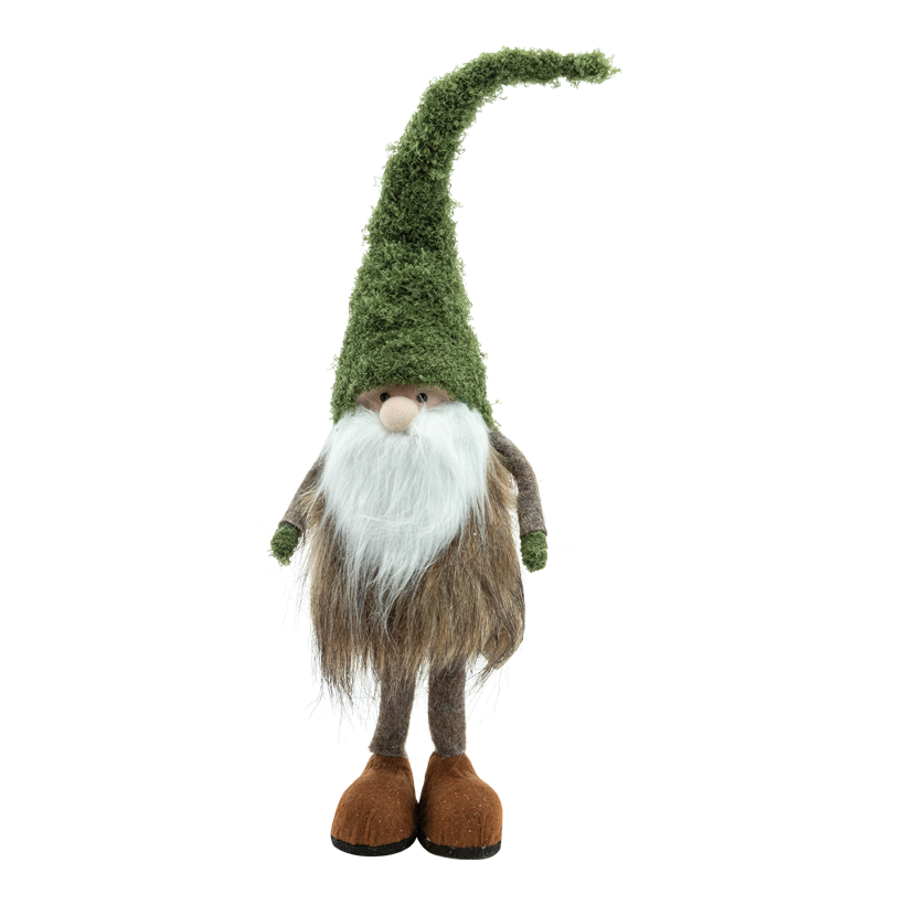 Wichtel, 65x17x12cm aus Styropor/Stoff, stehend, beglittert, Arme biegsam