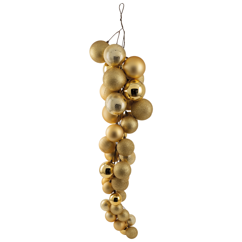Traubenhänger, 110cm Ø 6cm, 8cm und 10cm aus Kunststoff, bestehend aus 36 Kugeln