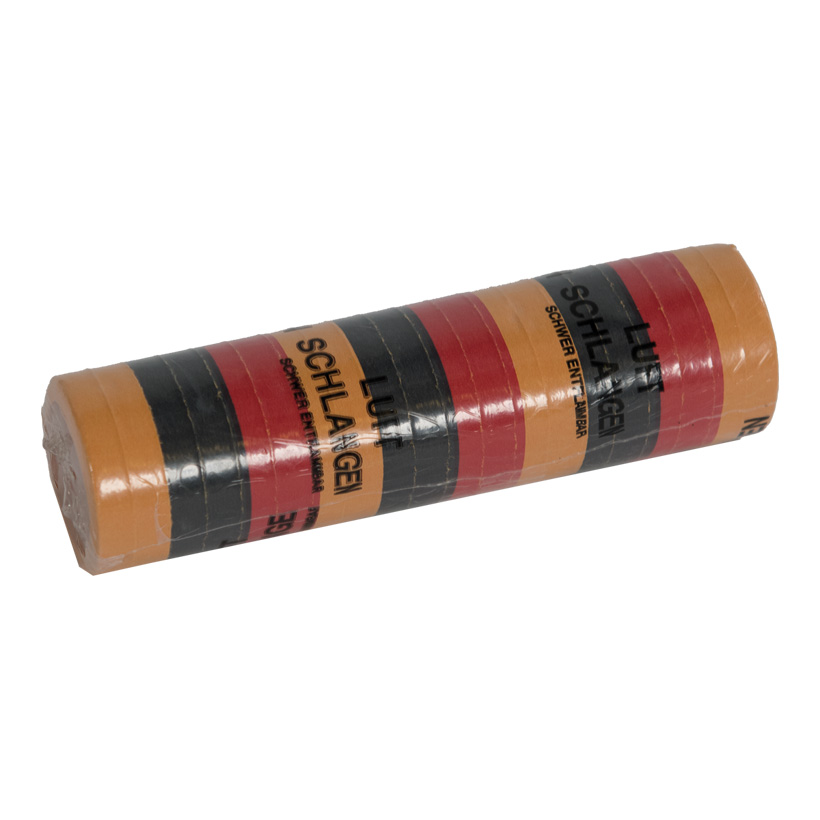 #Luftschlangen "Deutschland" 4m, 7mm breit, schwarz/rot/gold, aus Papier #Luftschlangen "Deutschland" 4m, 7mm breit, schwarz/rot/gold, aus Papier