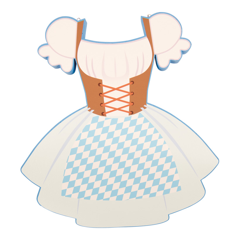 Tracht-Dirndl, 60x56x4,5cm aus Styropor, doppelseitig, mit 2 Aufhängeösen Tracht-Dirndl, 60x56x4,5cm aus Styropor, doppelseitig, mit 2 Aufhängeösen