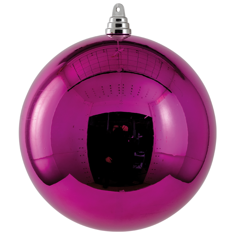 Weihnachtskugel, Ø 20cm aus Kunststoff, glänzend, schwer entflammbar nach EN71-2