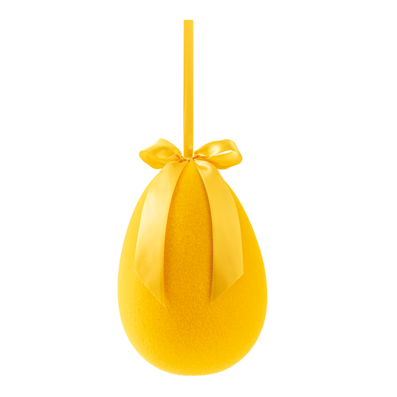 Oeuf de Pâques, 25cm en polystyrène, floqué, avec pendentif et ruban