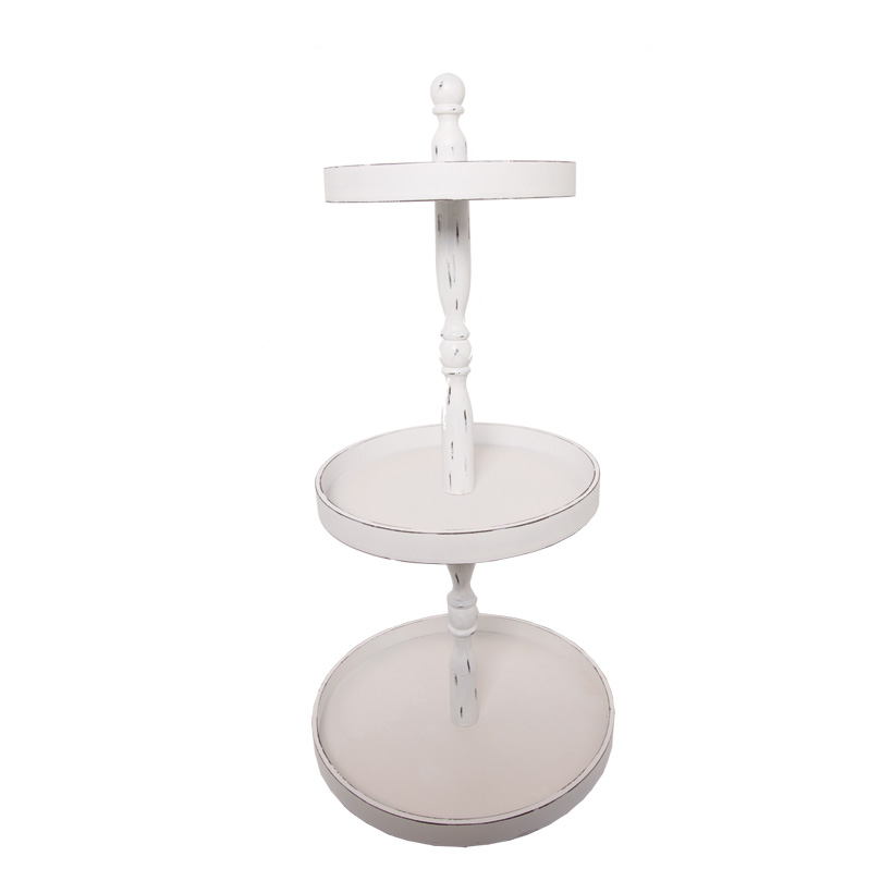 Etagère, 80cm, Holz, 3 Ablagen, Ø36cm, Ø30cm+Ø25cm Etagère, 80cm, Holz, 3 Ablagen, Ø36cm, Ø30cm+Ø25cm