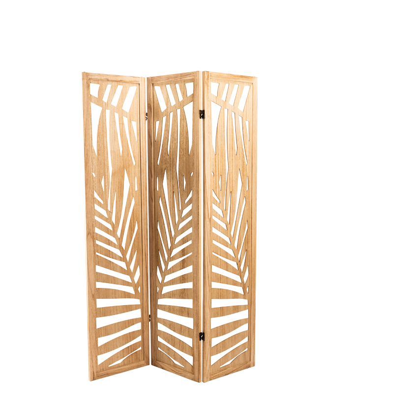 Raumteiler, 170x120x3cm 3x40cm aus Holz, klappbar