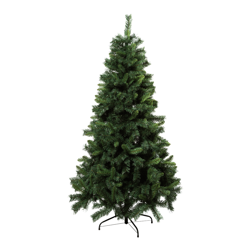 Edeltanne, 180cm ø 104cm 698 PVC-Mix Tips, 3-teilig, schwer entflammbar, mit Metallständer, zum Zusammenstecken