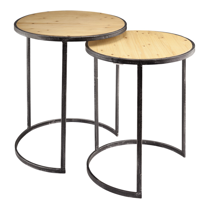 # Holztische 50x50x60cm 45x45x55cm rund, im 2er-Set # Holztische 50x50x60cm 45x45x55cm rund, im 2er-Set
