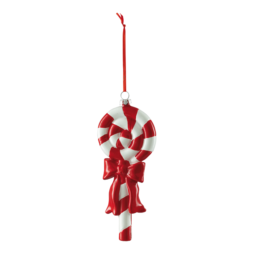 Lutscher mit Schleife, 17cm aus Kunststoff, mit Hänger