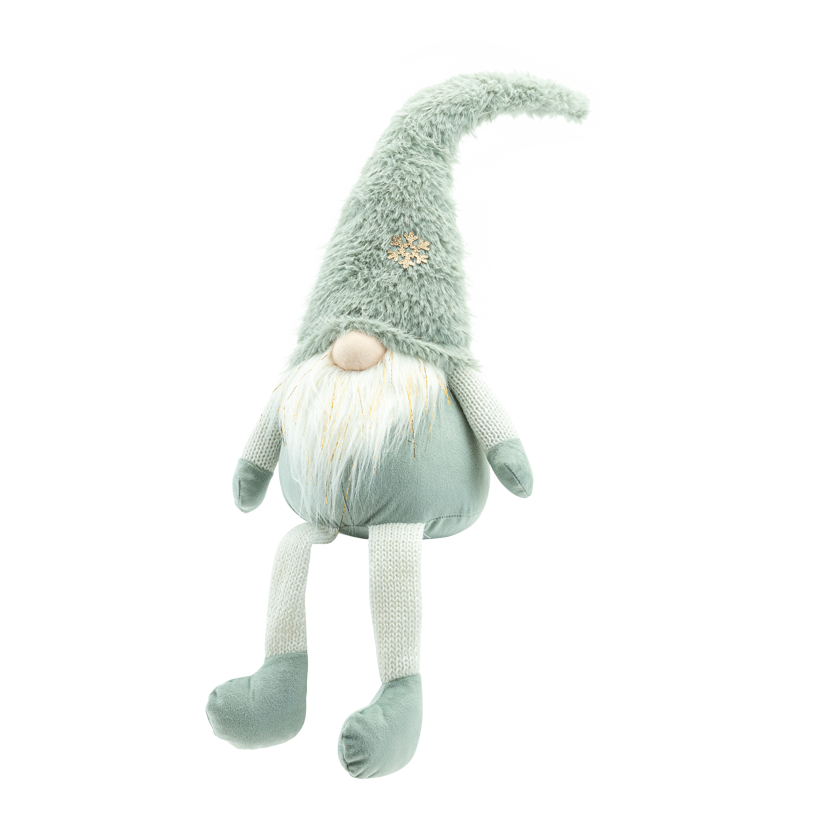 Wichtel, 65x22x15cm aus Kunststoff/Stoff, sitzend, Mütze biegsam