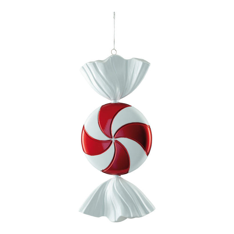 Bonbon, 47cm ø 20cm, 4cm dick en plastique, plat, avec suspension