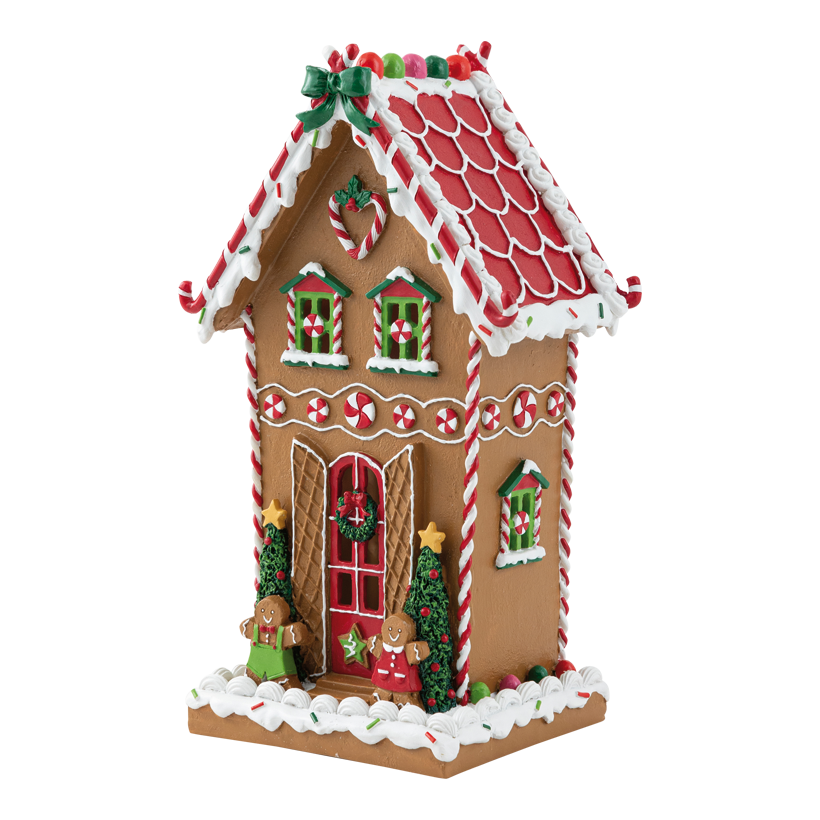 Maison pain d'épices, 31x18x14cm en polyrésine