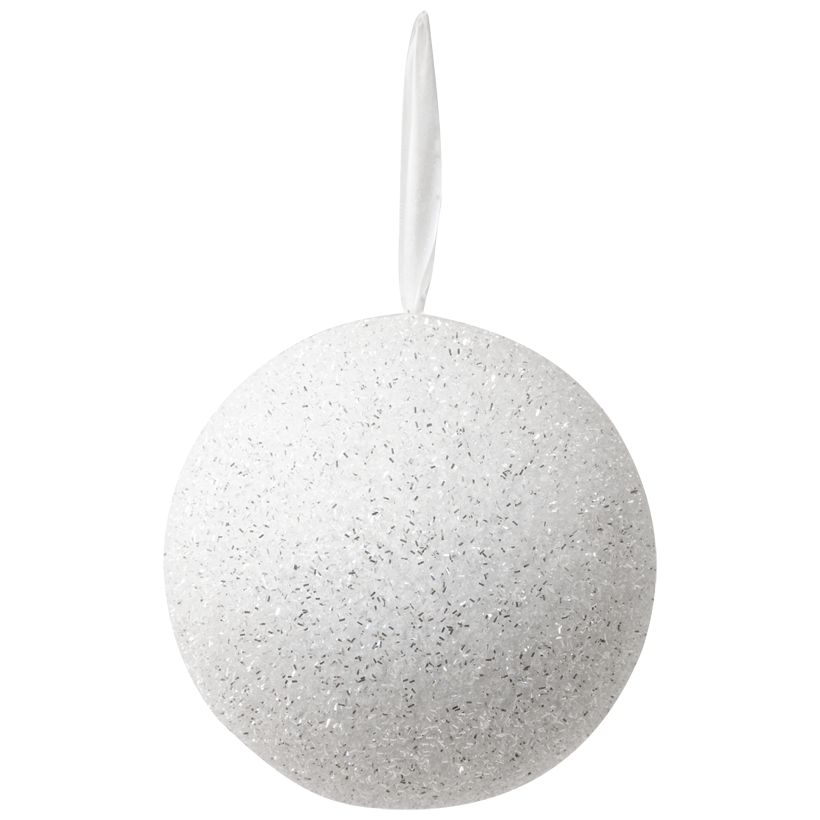 Kugel, mit Flitter, 25cm aus Styropor, mit Hänger