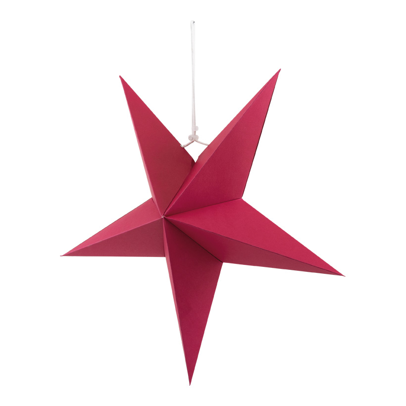 Faltstern, ø 40cm 5-zackig, aus Pappe, mit Hänger