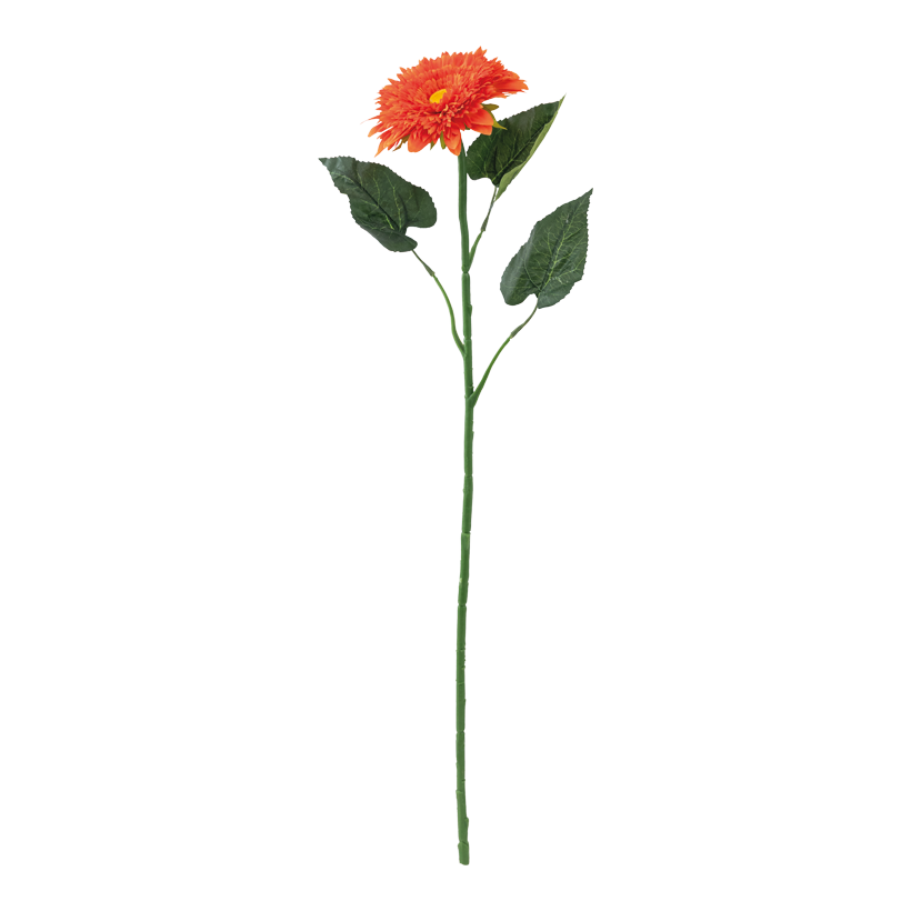 Margerite am Stiel, 78cm ø 16cm, Stiel: 47cm aus Kunstseide/Kunststoff, biegsam