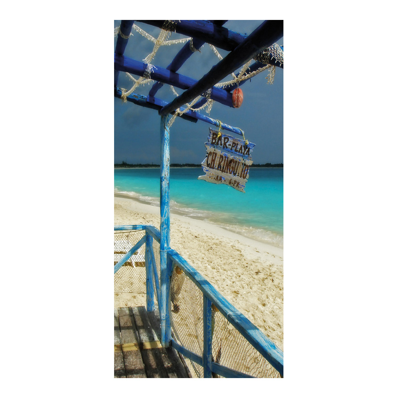 Motivdruck Strandbar, 80x200cm Stoff Motivdruck Strandbar, 80x200cm Stoff