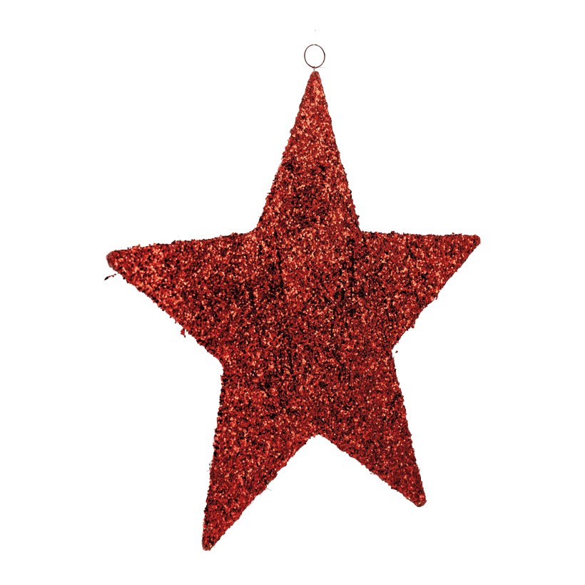 Sisalstern, 60cm aus Kunststoff/Metall, mit Pailletten, Hänger
